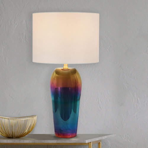 Wrought Studio Bunyard 26" Multicolor Bedside Table Lamp Wayfair